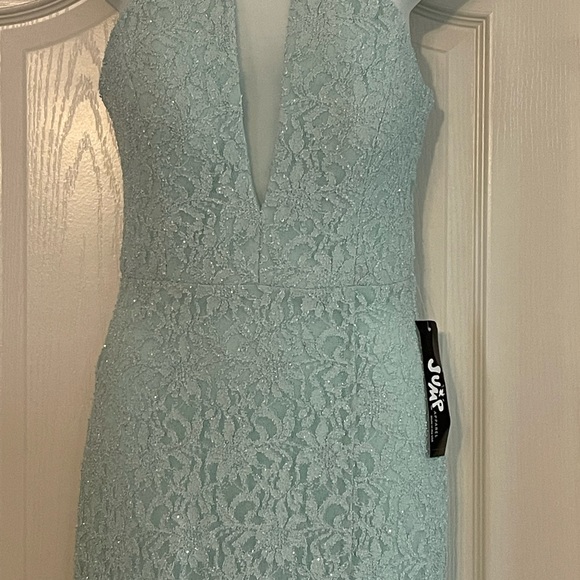 Jump Apparel Long Formal Evening Dress Prom Gown Size 5/6 color sage - Picture 4 of 6